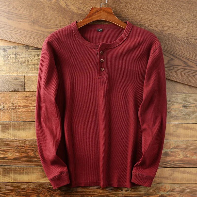 Henley Men's Henley Shirt (Red XS) - Men's Apparel | Zavonix