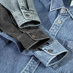Henzar Denim Shirt (Black S) - Men's Apparel | Zavonix