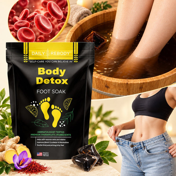 Pediluvio detox alle erbe: collage di circolazione, pediluvio e dimagrimento