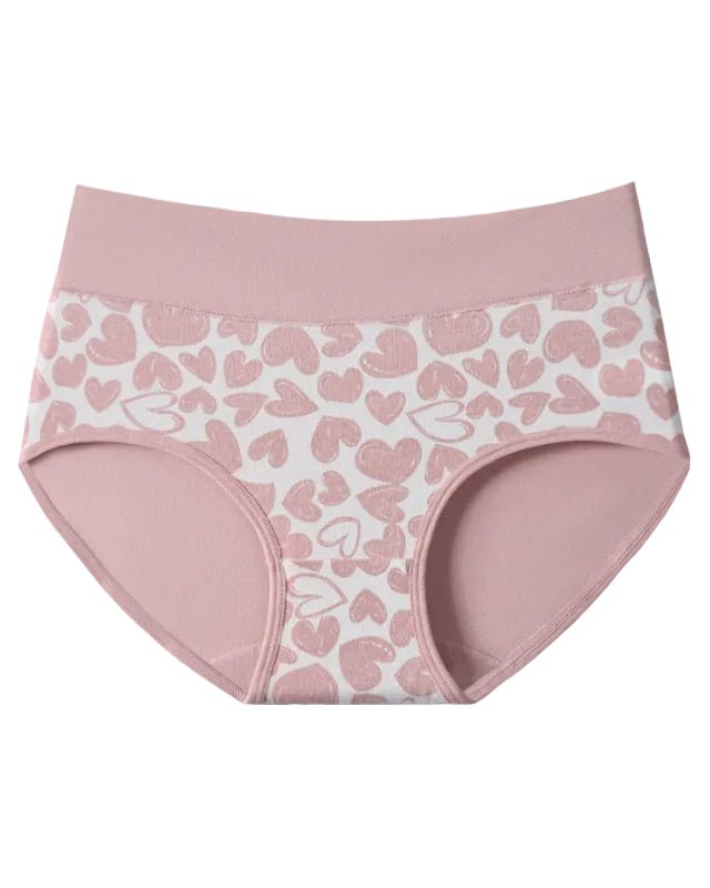 High Rise Cotton Briefs Love Print Six Pack Product Image 05