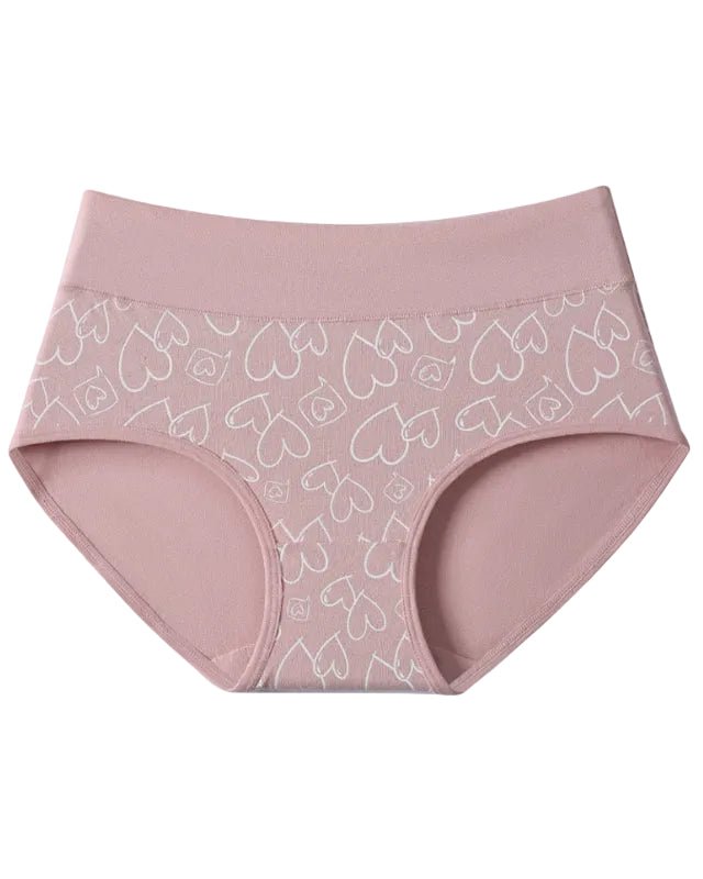 High Rise Cotton Briefs Love Print Six Pack Product Image 06