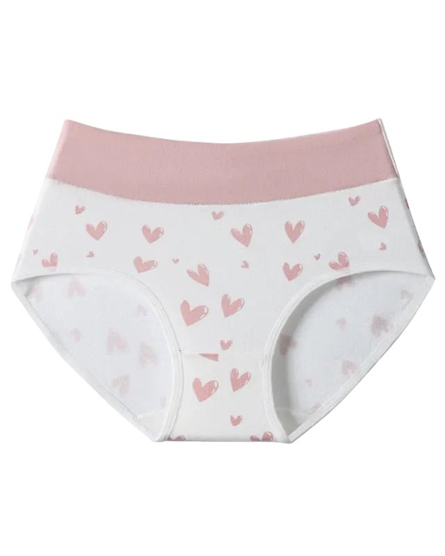 High Rise Cotton Briefs Love Print Six Pack Product Image 07