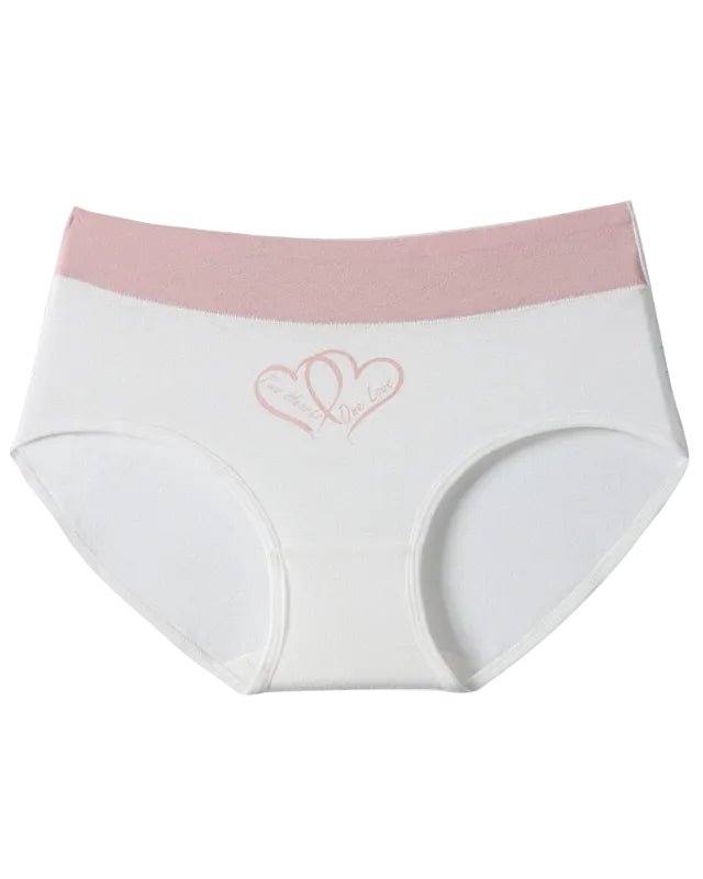 High Rise Cotton Briefs Love Print Six Pack Product Image 09