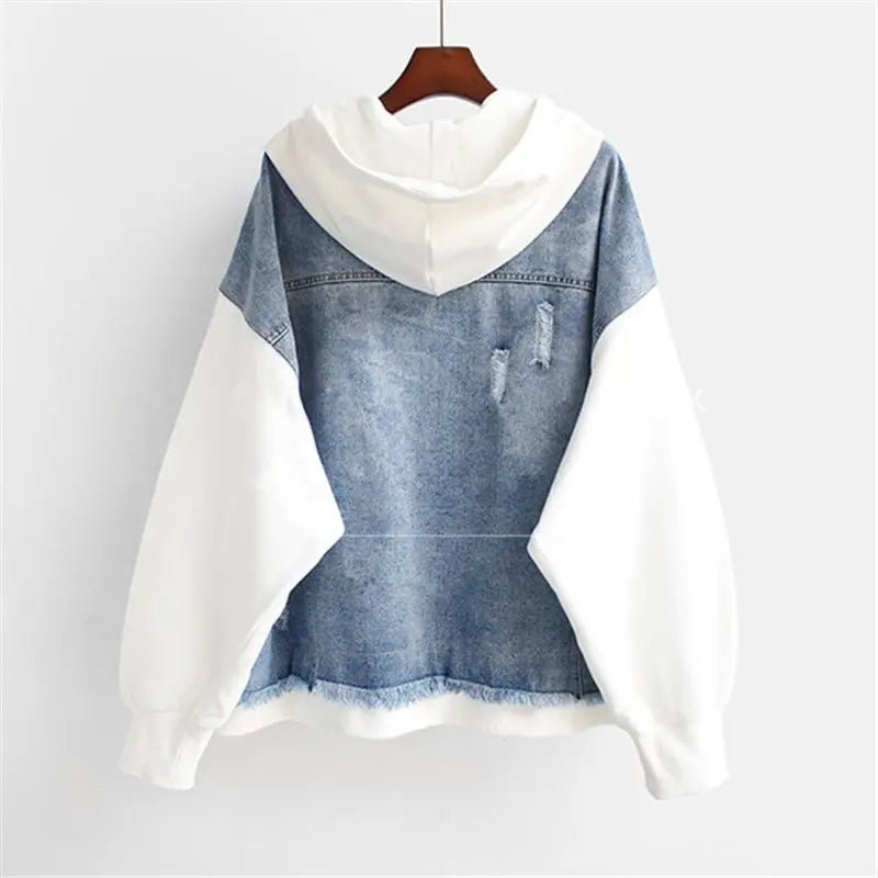Hoodie - Denim Beast™ — Unleash Fierce Warmth and Command Every Look (White XS) - | Zavonix