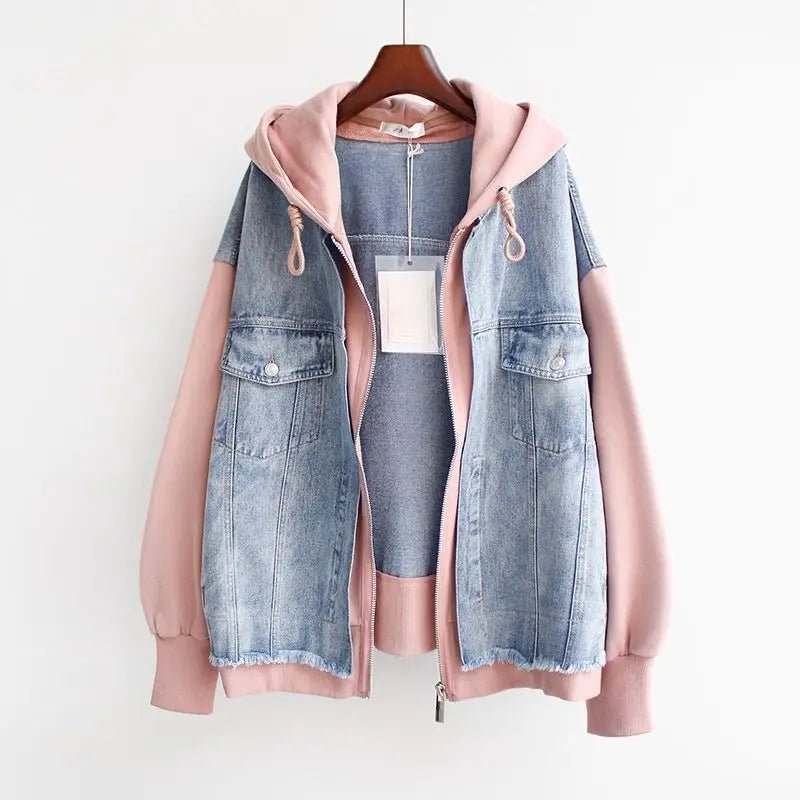Hoodie - Denim Beast™ — Unleash Fierce Warmth and Command Every Look (Pink XS) - | Zavonix
