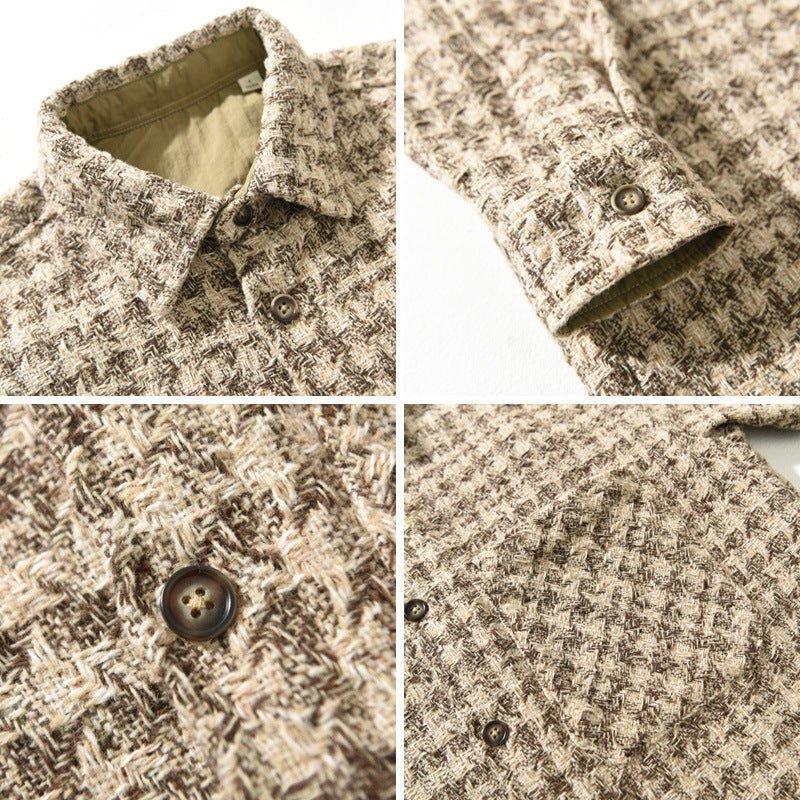 Houndcheck Jacket (Beige XS) - | Zavonix