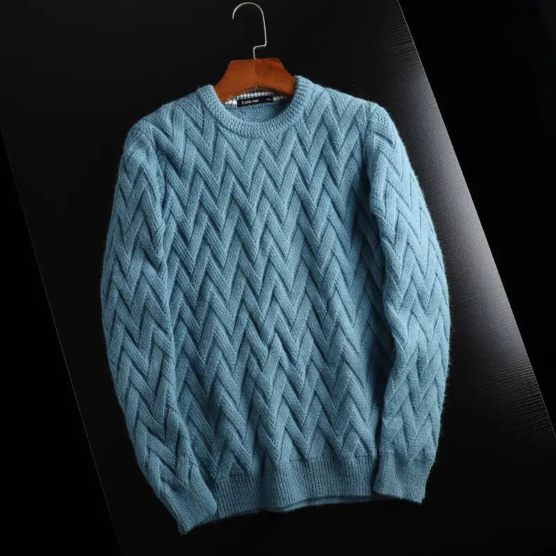 Hudsonia — Cotton Chevron Knit Sweater for Everyday Comfort (Green S) - | Zavonix