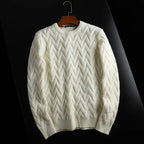 Hudsonia — Cotton Chevron Knit Sweater for Everyday Comfort (Green S) - | Zavonix