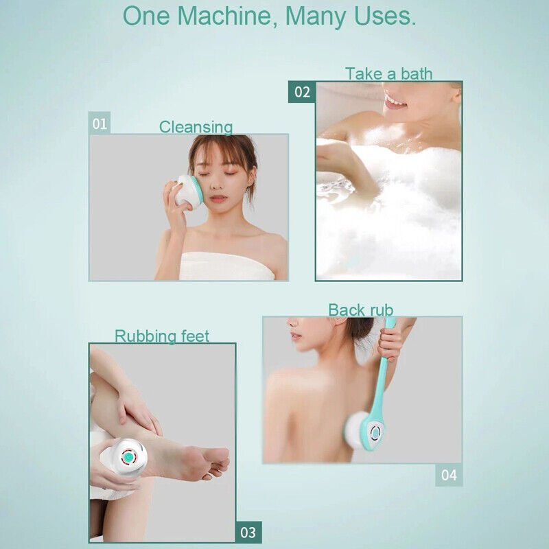 HydraPulse™ Pro — Iftaħ Ġilda Delikata bħat-Tifel u Massagg li Jnixxef il-Muskoli Kull Ħasil