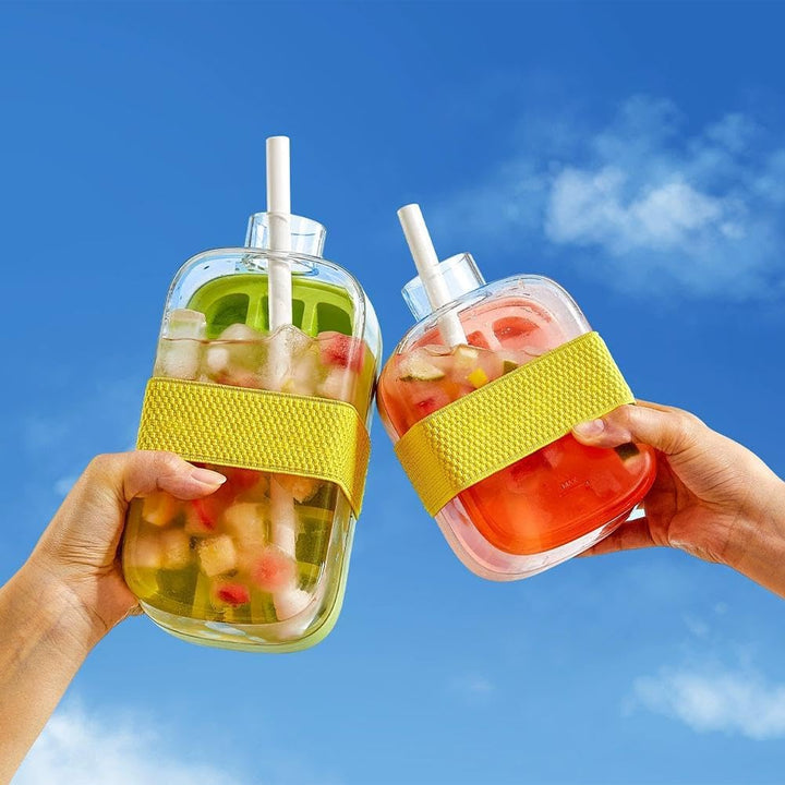 Ice Making Water Bottle Press Release Cubes Product Image 04