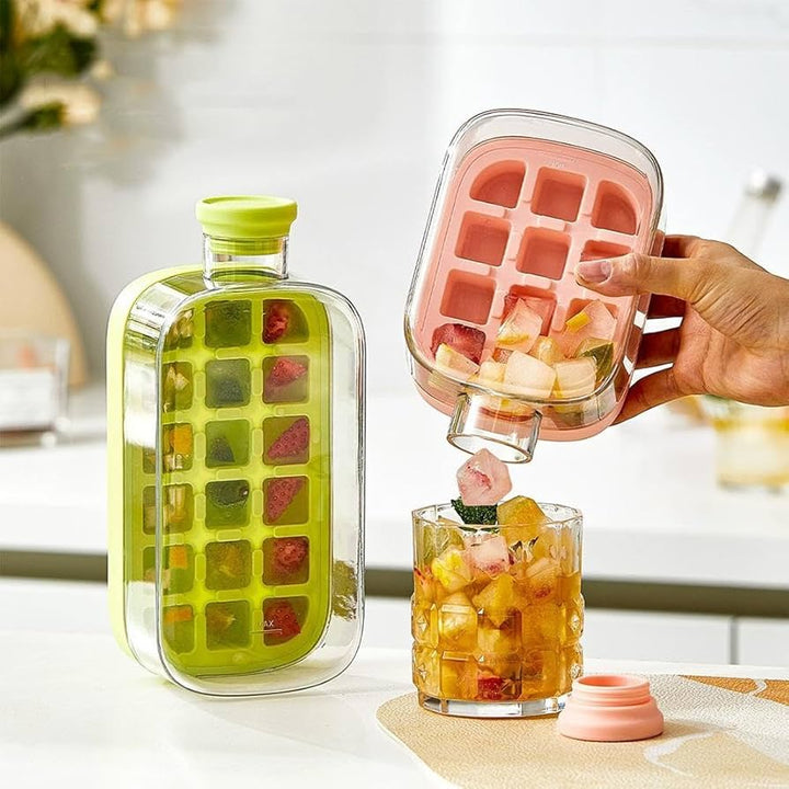 Ice Making Water Bottle Press Release Cubes Product Image 05