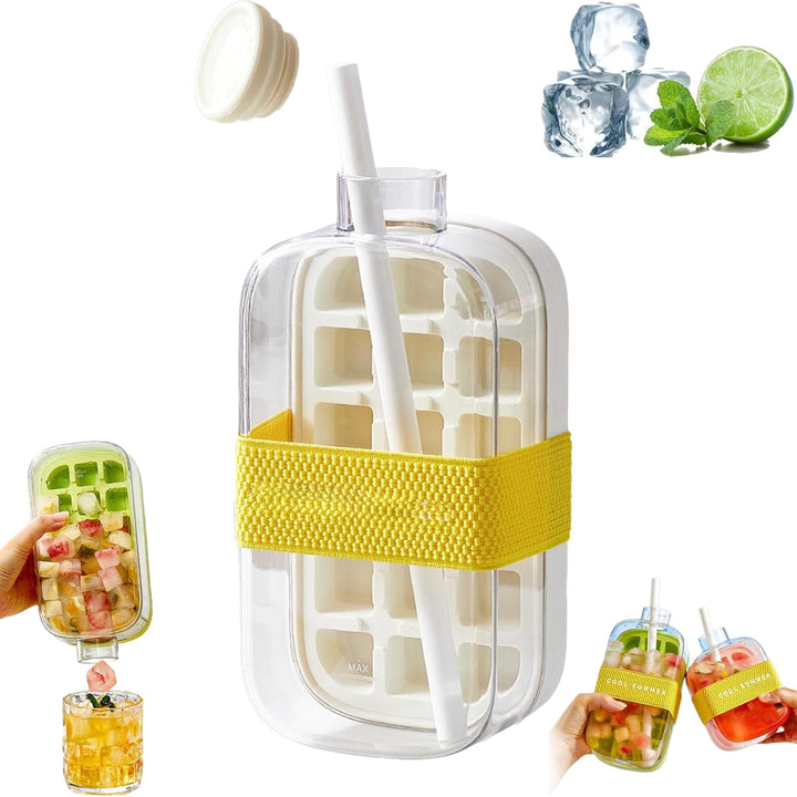Ice Making Water Bottle Press Release Cubes Product Image 10