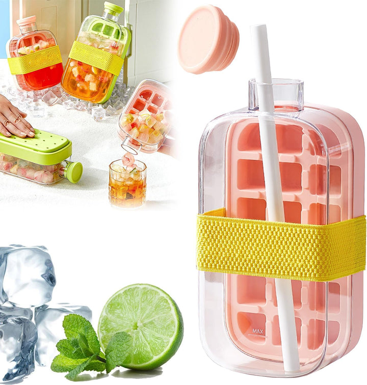Ice Making Water Bottle Press Release Cubes Product Image 11