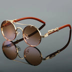 "Imperial Icon" Gold Sunglasses (Blue ) - Sunglasses | Zavonix