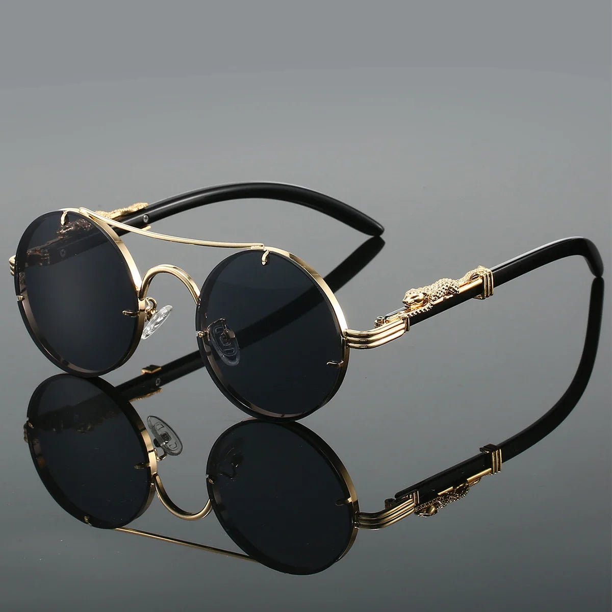 "Imperial Icon" Gold Sunglasses (Blue ) - Sunglasses | Zavonix
