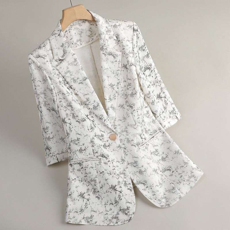 Ink - Wash Jacket™ — Own the Room with Effortless Confidence and Bold Artistic Flair (White XS) - | Zavonix
