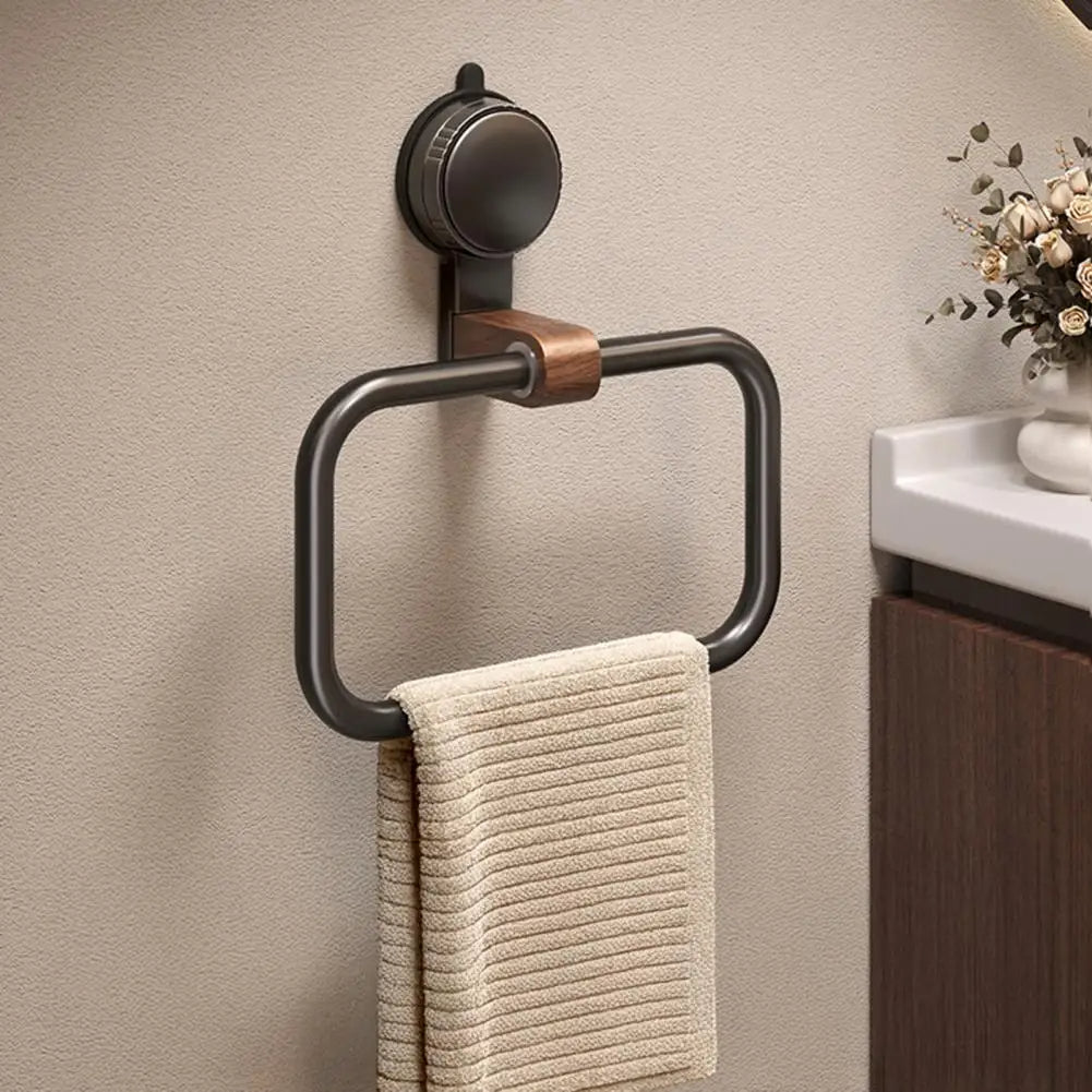 IonGrip Towel Holder with 180° Pivot – Durable Stainless Steel and Walnut Design 7