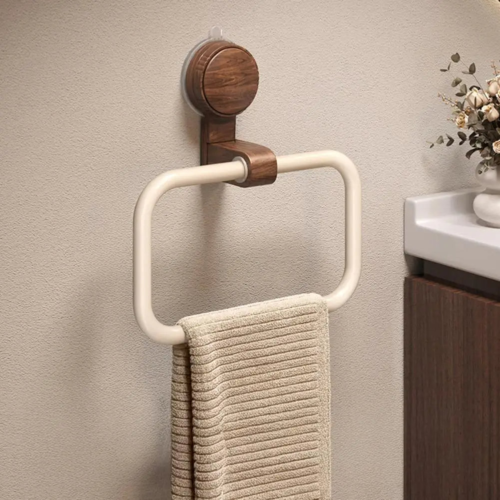 IonGrip Towel Holder with 180° Pivot – Durable Stainless Steel and Walnut Design 6