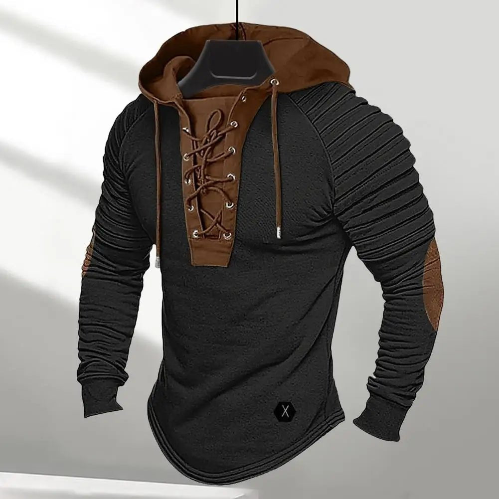 "Ironclad" Lace - Up Fighter Hoodie (Black M) - | Zavonix