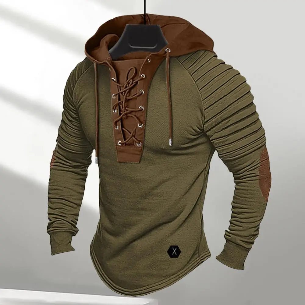 "Ironclad" Lace - Up Fighter Hoodie (Black M) - | Zavonix