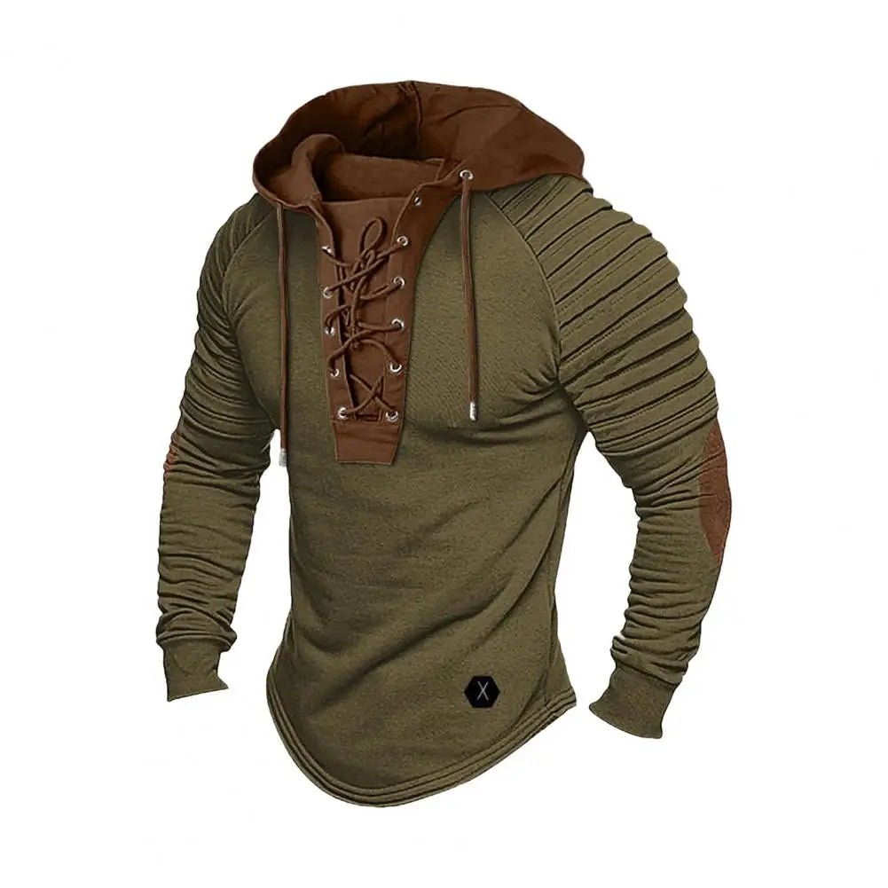 "Ironclad" Lace - Up Fighter Hoodie (Black M) - | Zavonix