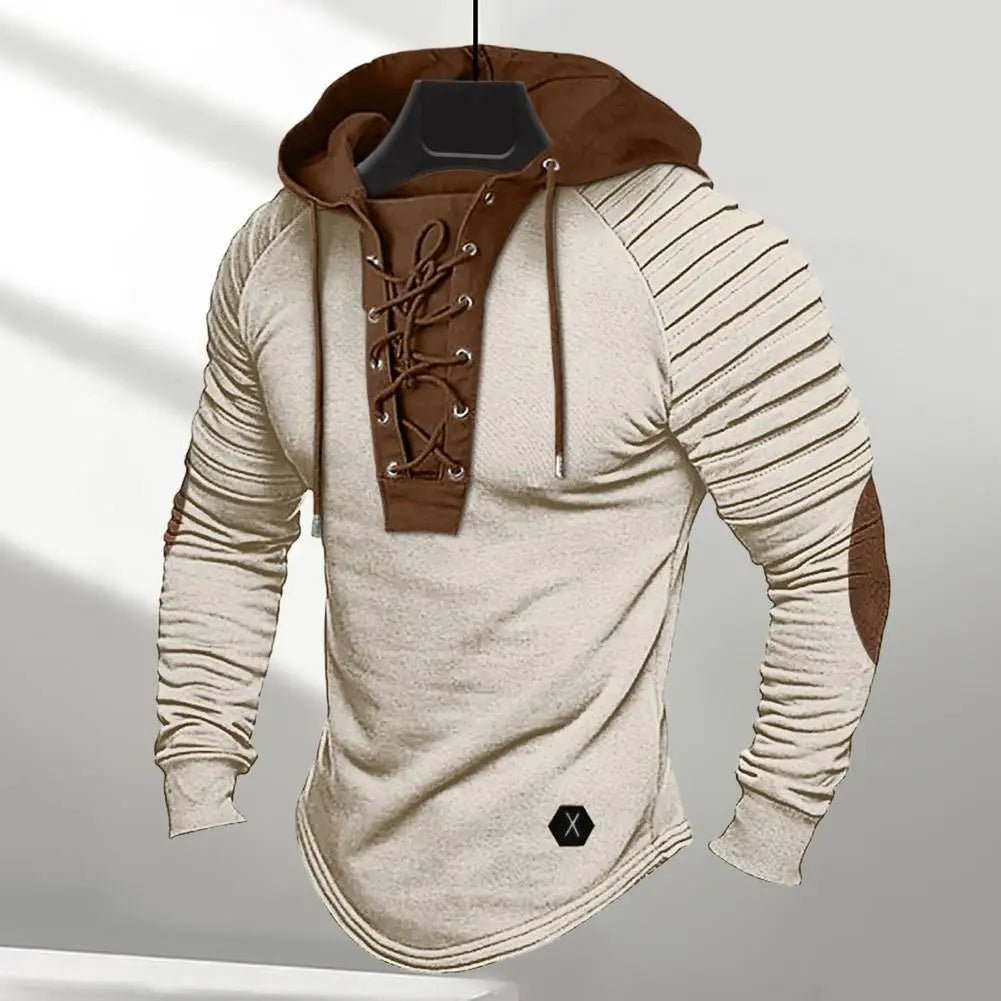 "Ironclad" Lace - Up Fighter Hoodie (Black M) - | Zavonix