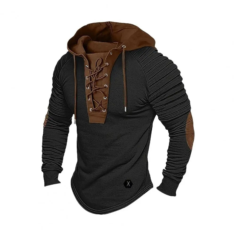 "Ironclad" Lace - Up Fighter Hoodie (Black M) - | Zavonix