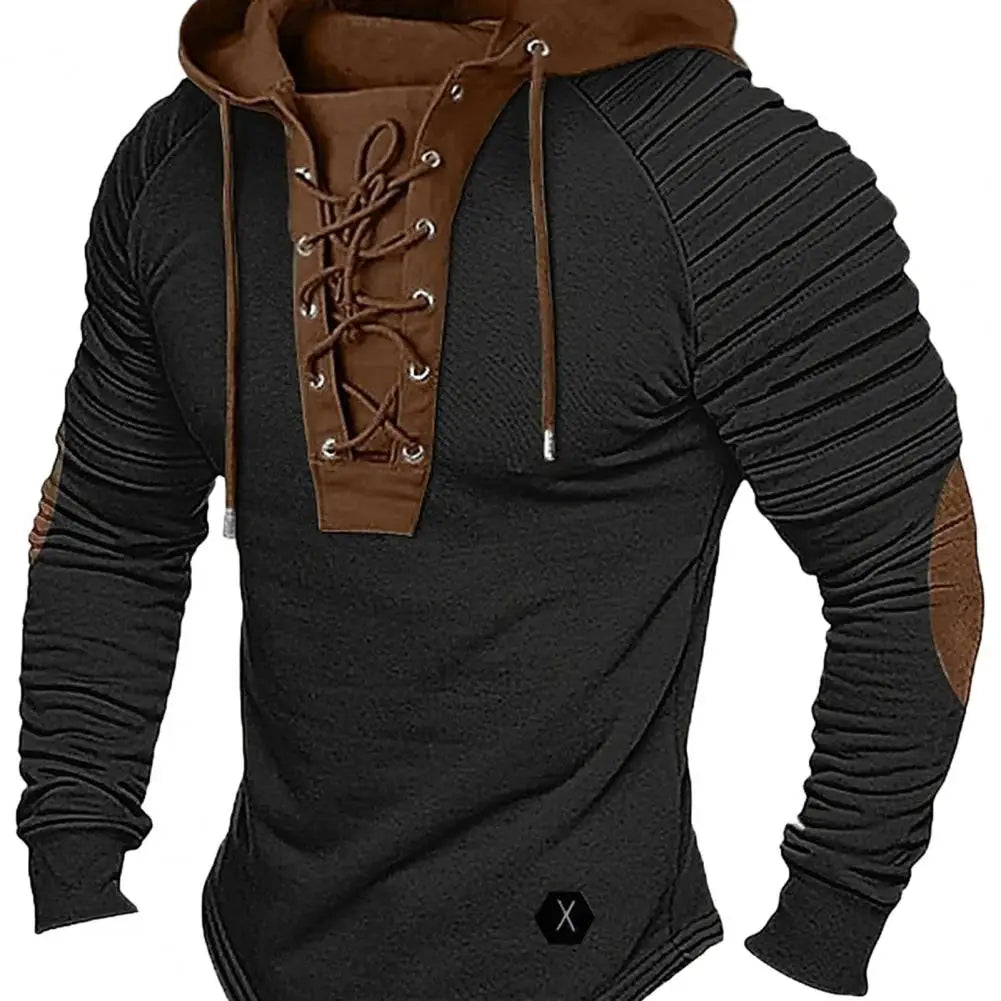 "Ironclad" Lace - Up Fighter Hoodie (Black M) - | Zavonix