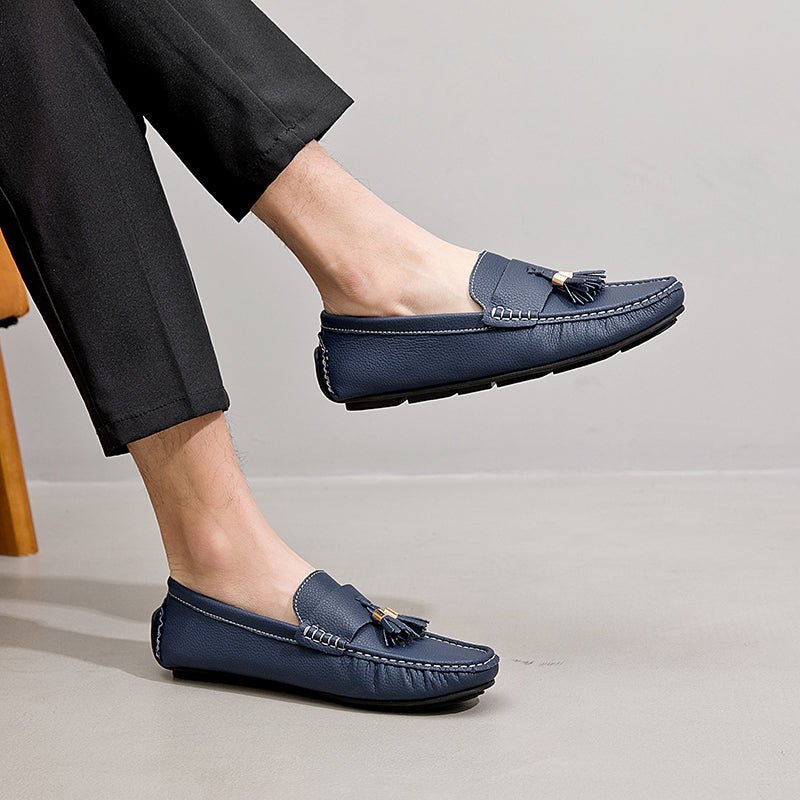 Italian Leather Loafers™ — Step Into Unforgettable Luxury and All - Day Confidence (Orange 14) - Shoes | Zavonix