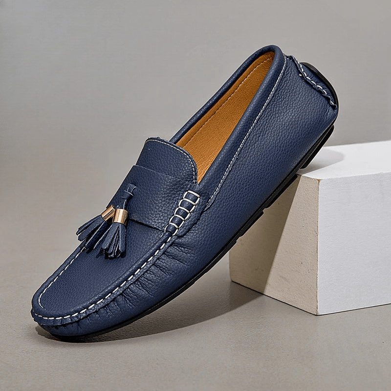 Italian Leather Loafers™ — Step Into Unforgettable Luxury and All - Day Confidence (Blue 14) - Shoes | Zavonix
