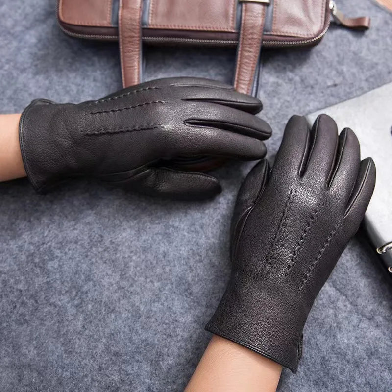 "Ivan" Premium Lambskin Leather Gloves (S ) - | Zavonix