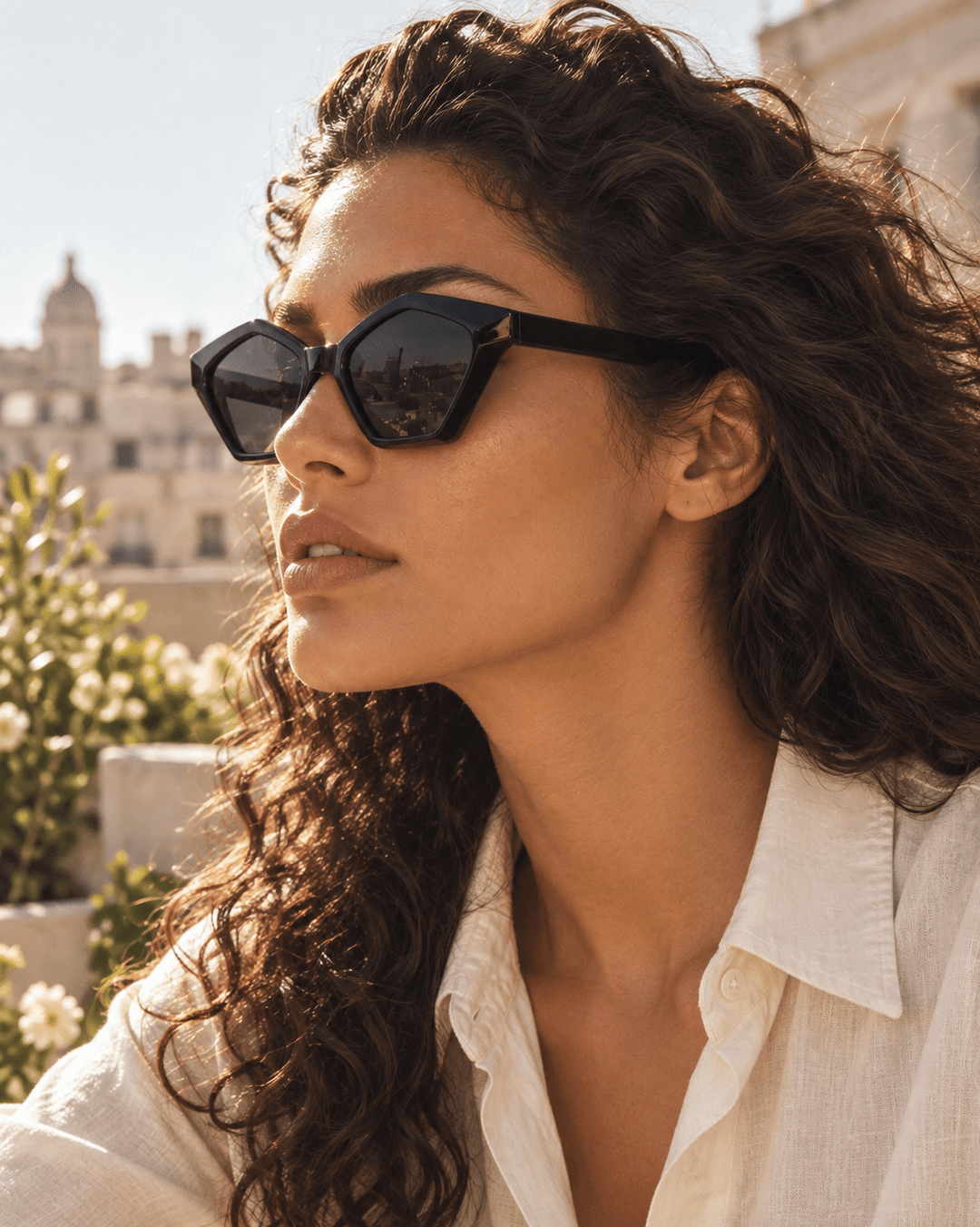 Ivara Cat-Eye Sunglasses Black image 7