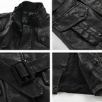 Jaren — Men's Premium Leather Jacket with Fleece Lining (Black S) - | Zavonix