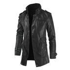 Jaren — Men's Premium Leather Jacket with Fleece Lining (Black S) - | Zavonix