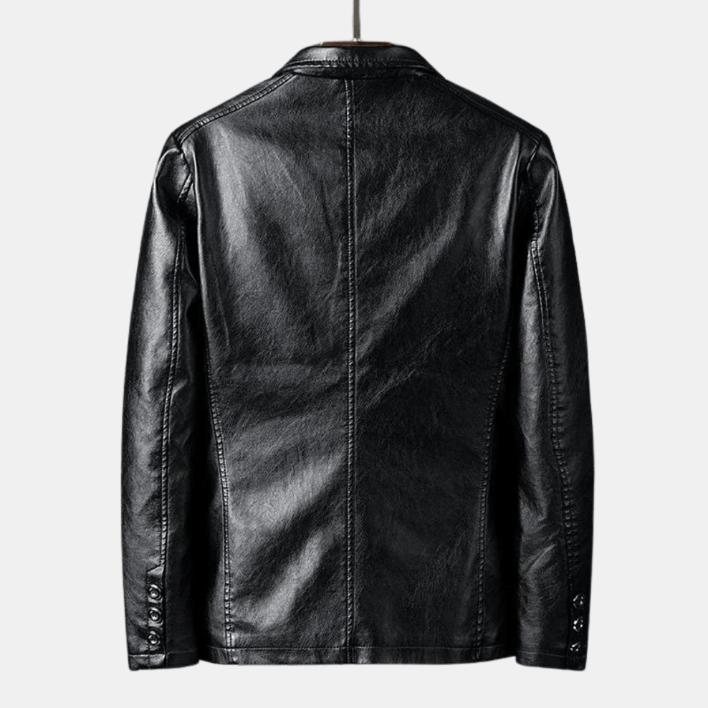 Jaren — Premium Leather Jacket with Tailored Fit and Pockets (Black XS) - | Zavonix