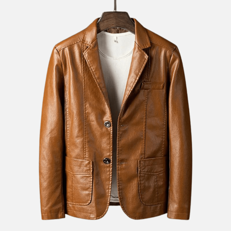 Jaren — Premium Leather Jacket with Tailored Fit and Pockets (Black XS) - | Zavonix