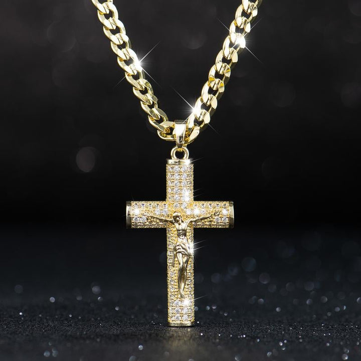 Jericho Orthodox Crucifix Gold Plated Necklace Product Image 01
