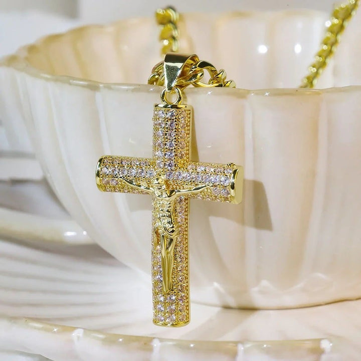 Jericho Orthodox Crucifix Gold Plated Necklace Product Image 03