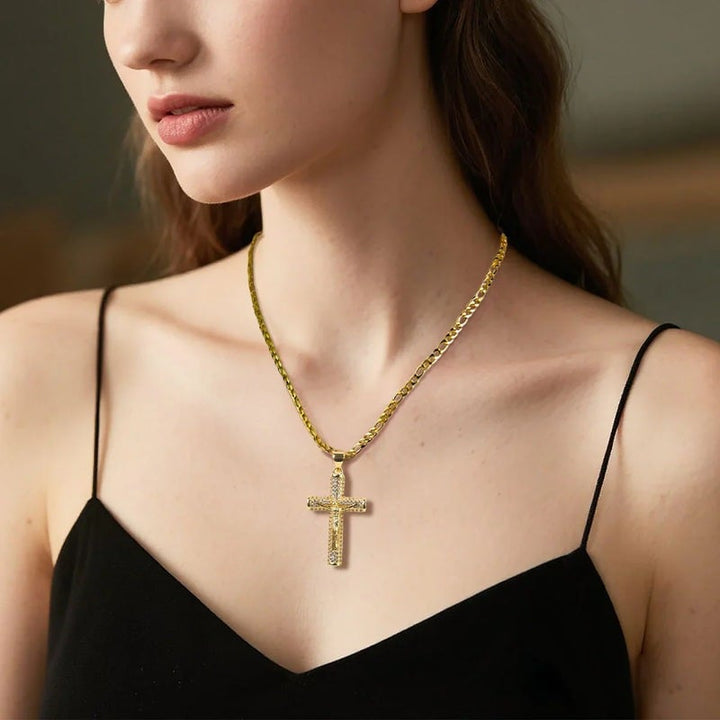 Jericho Orthodox Crucifix Gold Plated Necklace Product Image 06