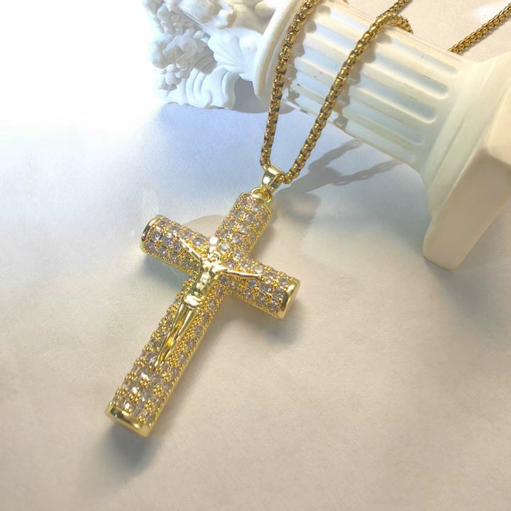 Jericho Orthodox Crucifix Gold Plated Necklace Product Image 09