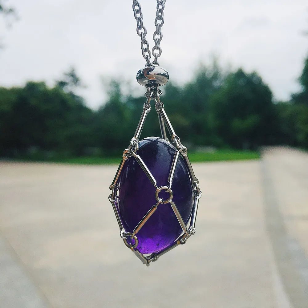 Jewelance Adjustable Necklace | Interchangeable Crystal Cage, Hypoallergenic Copper