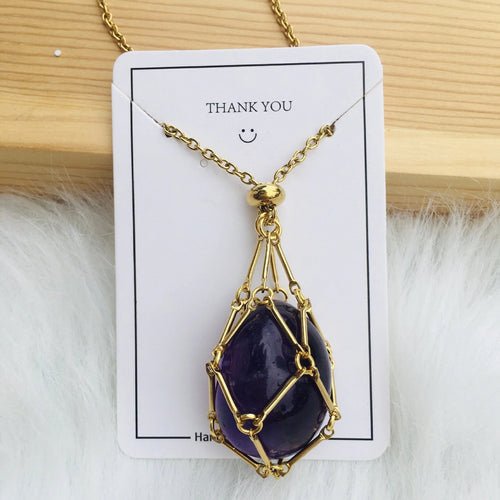 Jewelance Adjustable Necklace | Interchangeable Crystal Cage, Hypoallergenic Copper