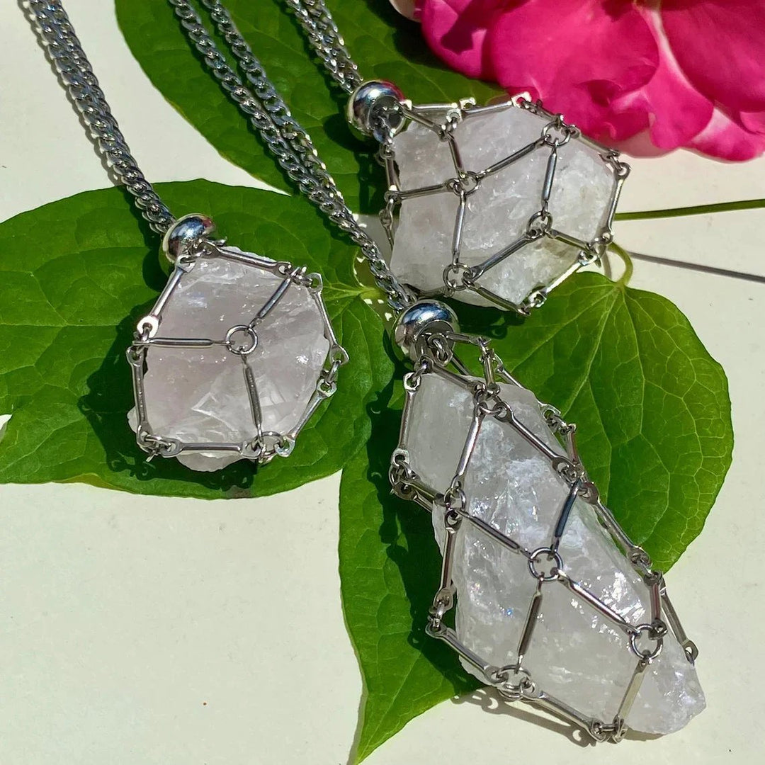 Jewelance Adjustable Necklace | Interchangeable Crystal Cage, Hypoallergenic Copper
