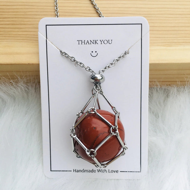 Jewelance Adjustable Necklace | Interchangeable Crystal Cage, Hypoallergenic Copper