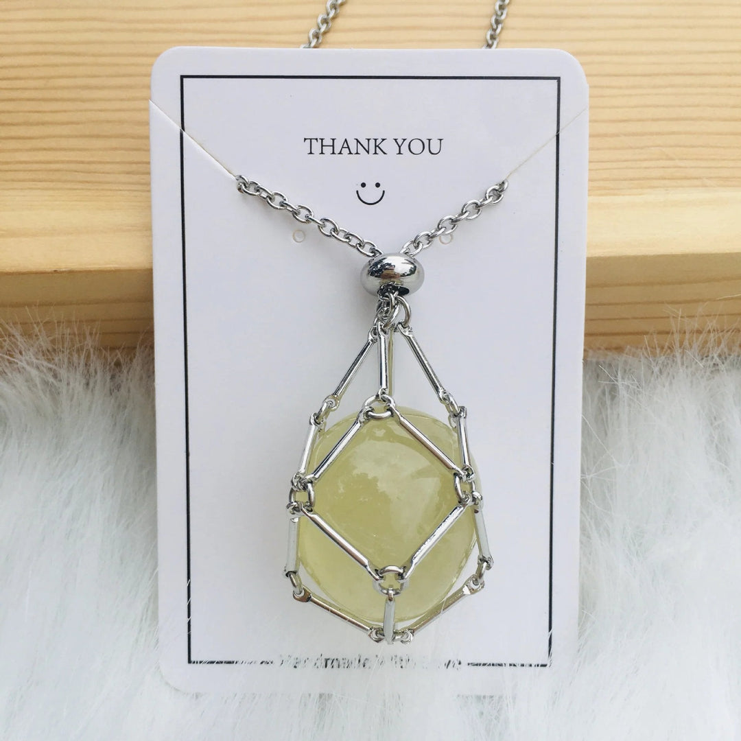 Jewelance Adjustable Necklace | Interchangeable Crystal Cage, Hypoallergenic Copper