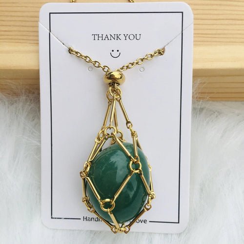 Jewelance Adjustable Necklace | Interchangeable Crystal Cage, Hypoallergenic Copper