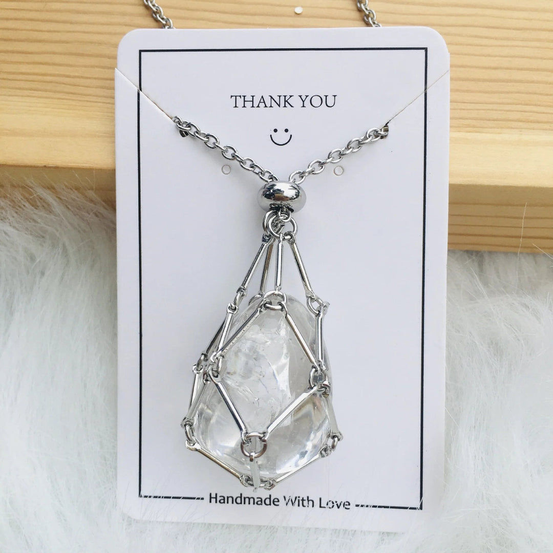 Jewelance Adjustable Necklace | Interchangeable Crystal Cage, Hypoallergenic Copper