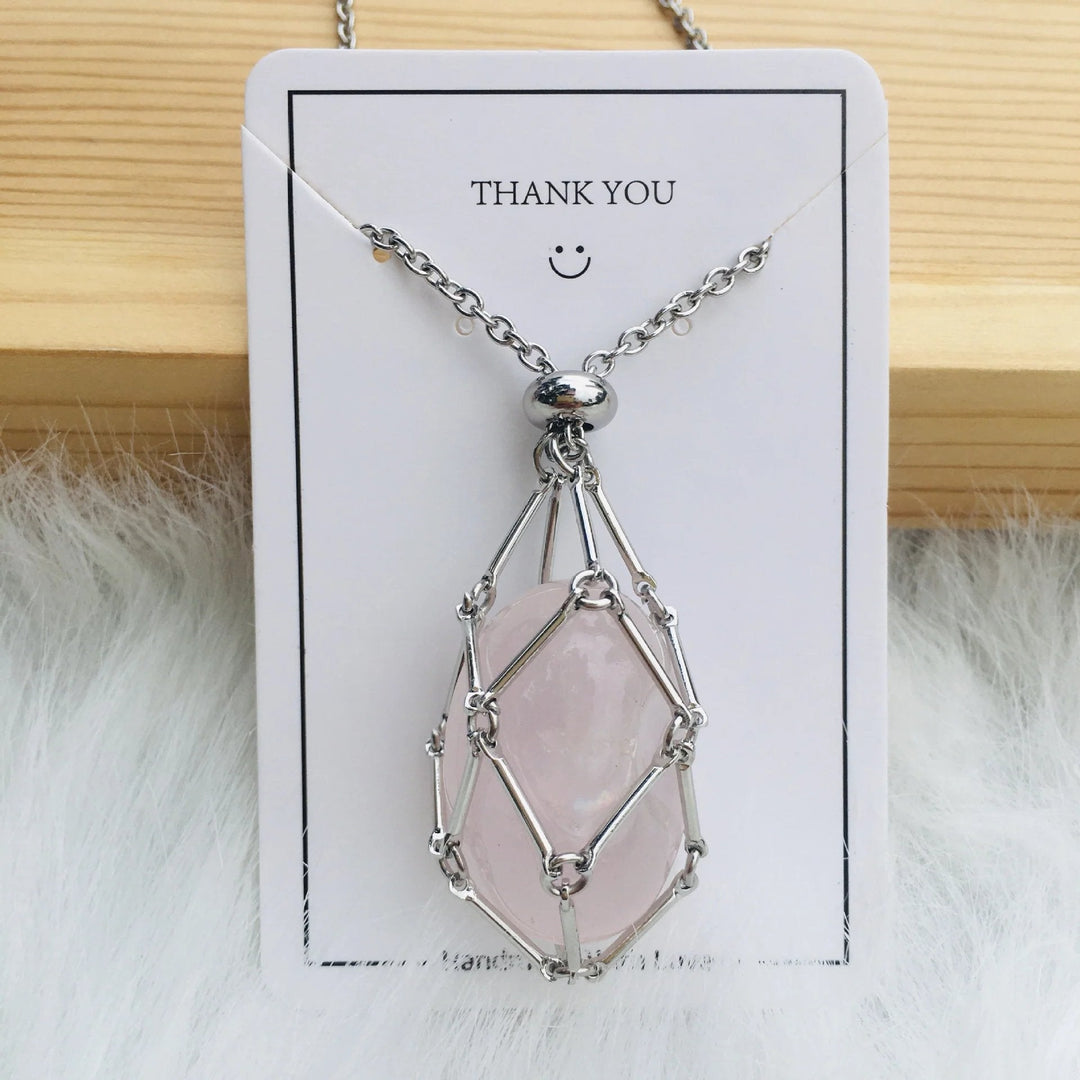 Jewelance Adjustable Necklace | Interchangeable Crystal Cage, Hypoallergenic Copper