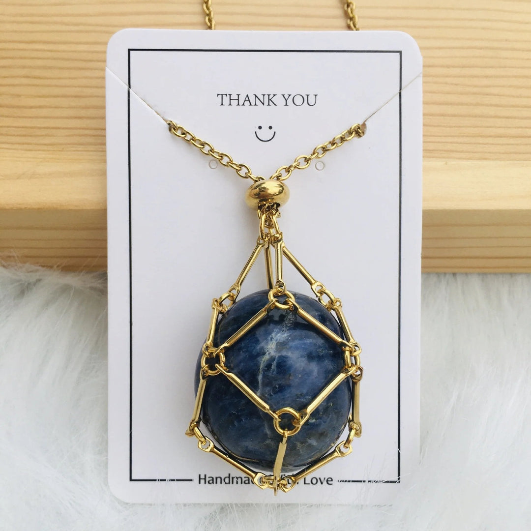 Jewelance Adjustable Necklace | Interchangeable Crystal Cage, Hypoallergenic Copper