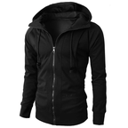 Joran Hoodie — Soft Breathable Full - Zip Hoodie with Adjustable Hood (Black XS) - | Zavonix